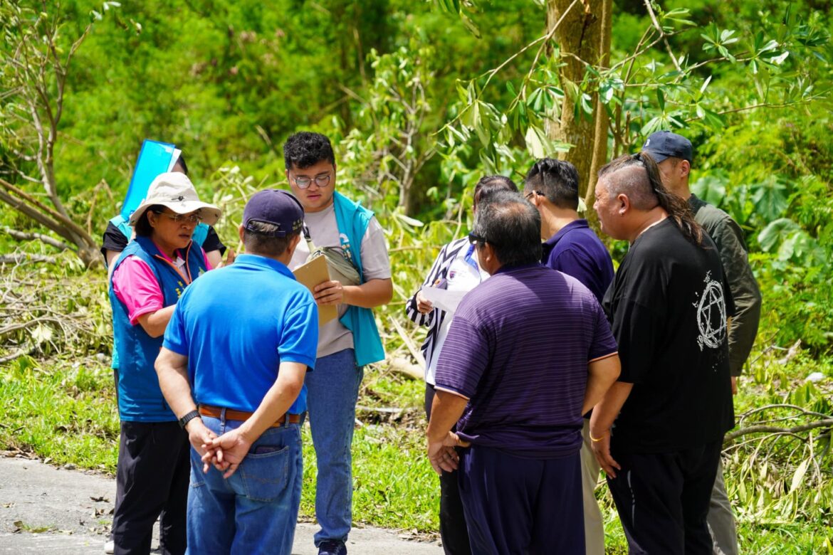 水源村新建收容避難所現勘作業，鄉長王玫瑰感謝國際獅子會，將一同守護秀林鄉的安全