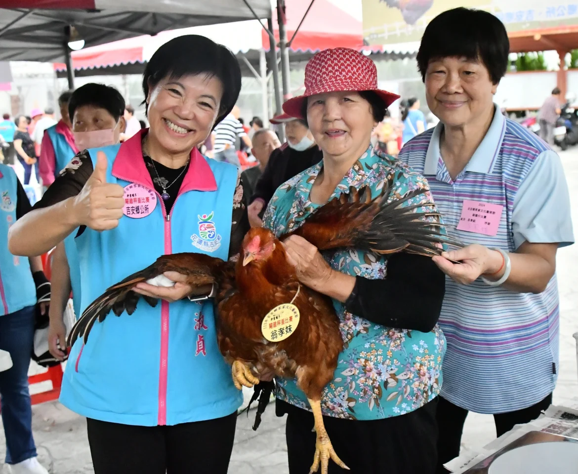 游淑貞邀鄉親體驗吉安客家文化藝術節 閹雞秤重、踢毽仔競技、廟埕文化飛舞